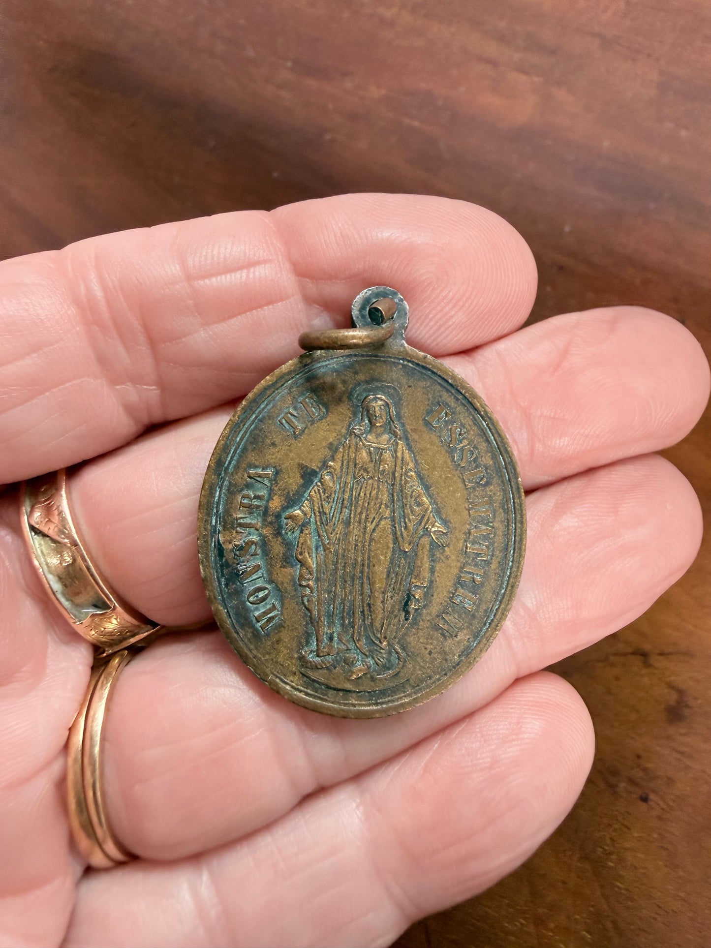 Large Antique Holy Family Pendant