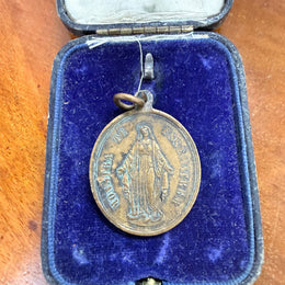 Large Antique Holy Family Pendant