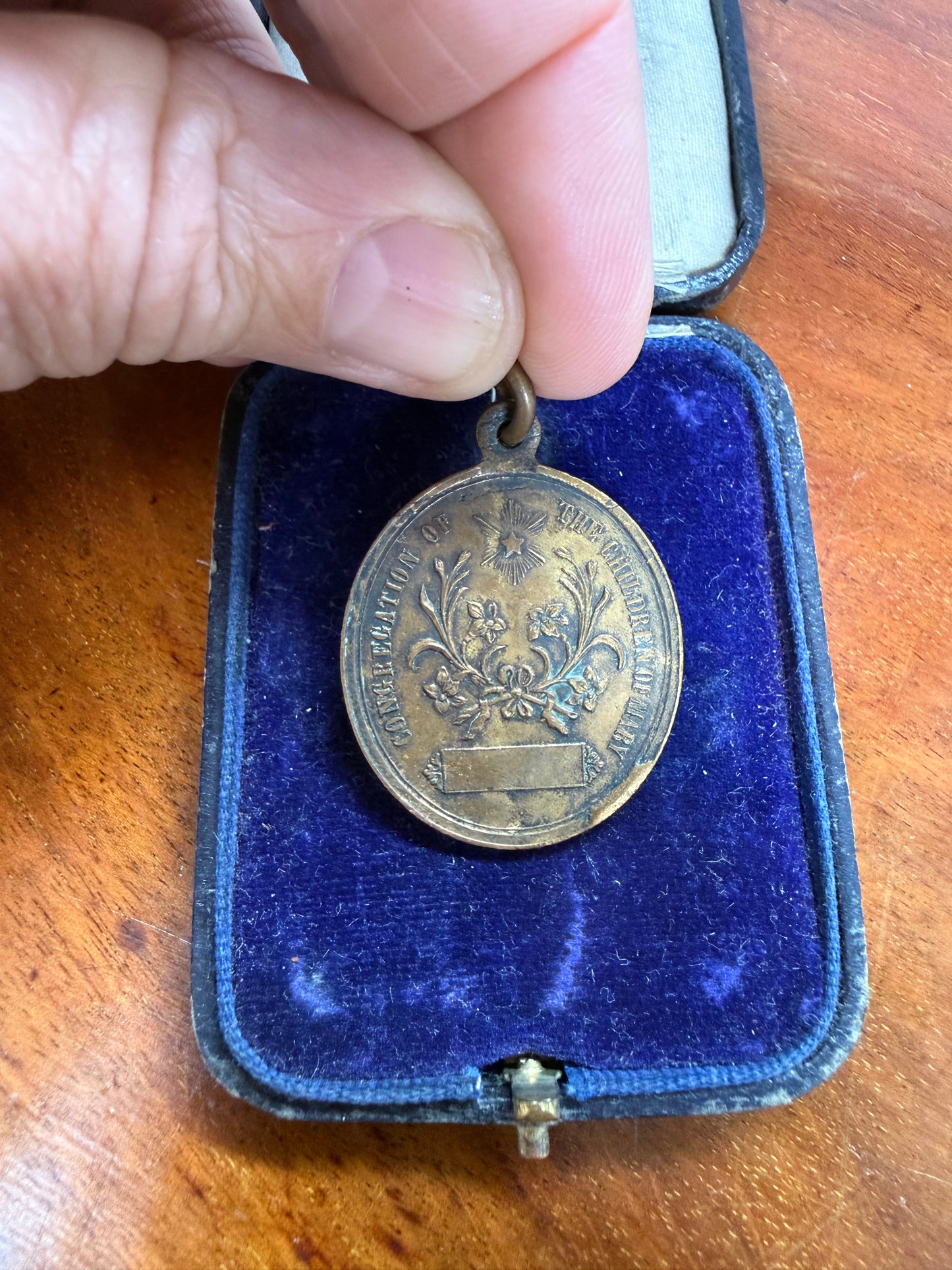 Large Antique Holy Family Pendant
