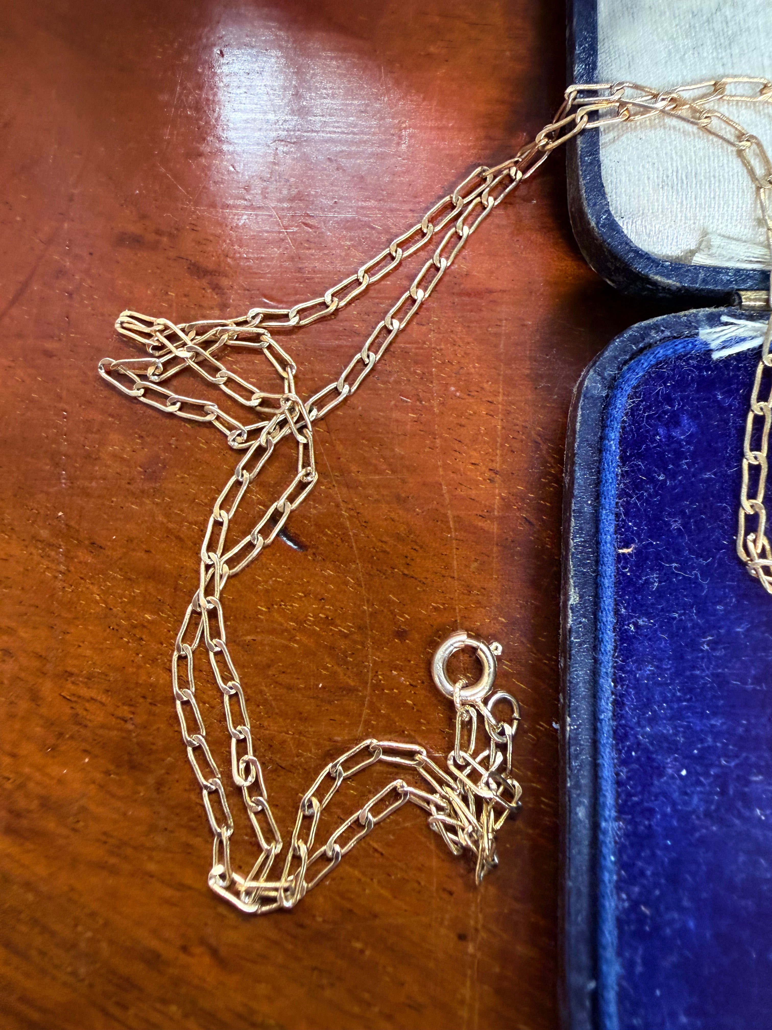 Edwardian 9ct Gold Silver Lined Amethyst Pendant & Chain | Antique & Vintage | Moonee Ponds Antiques | Australia Wide Delivery
