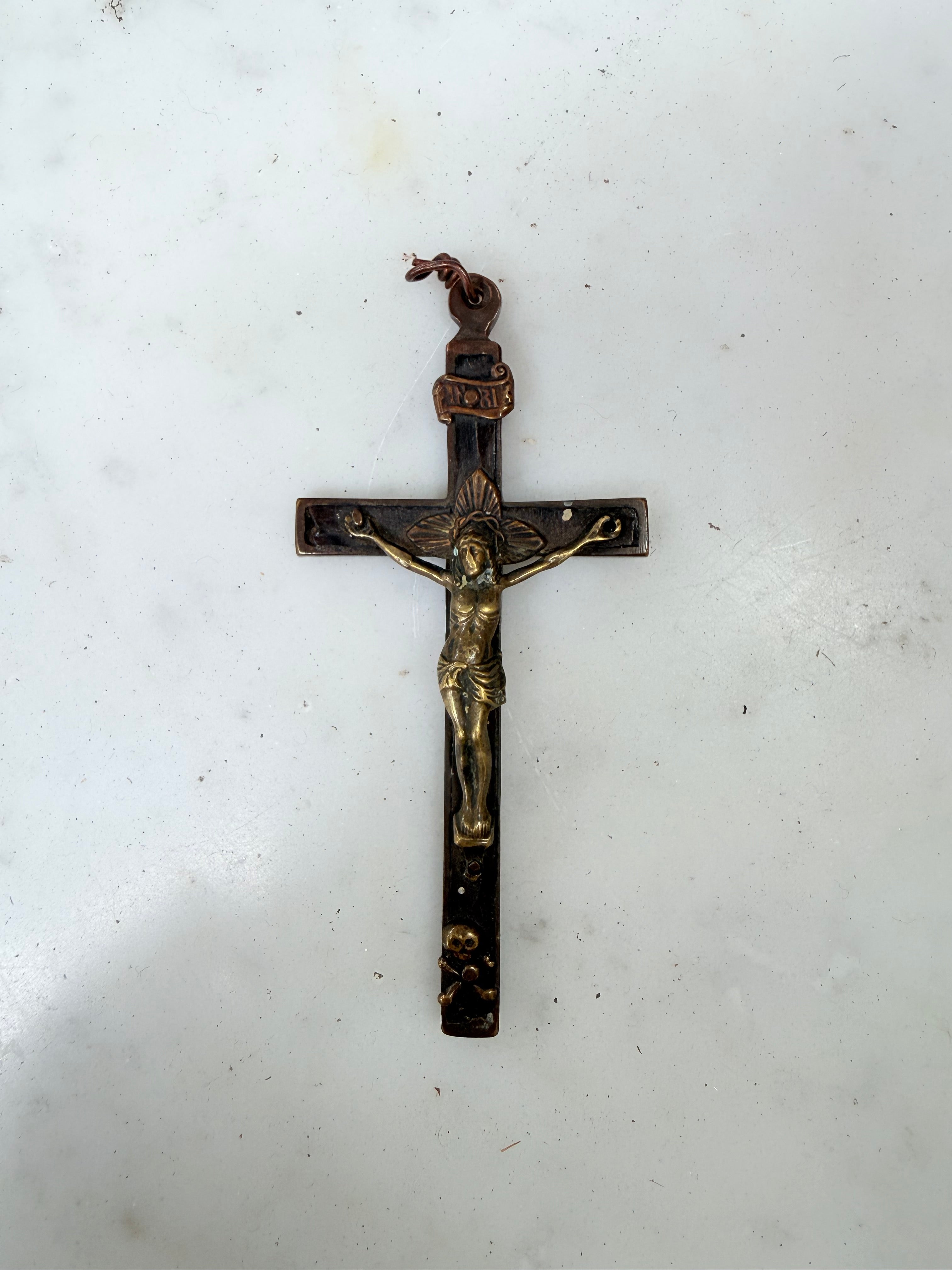 Antique Cast Brass Crucifix. | Antique & Vintage | Moonee Ponds Antiques | Australia Wide