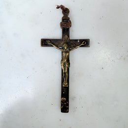 Antique Cast Brass Crucifix.