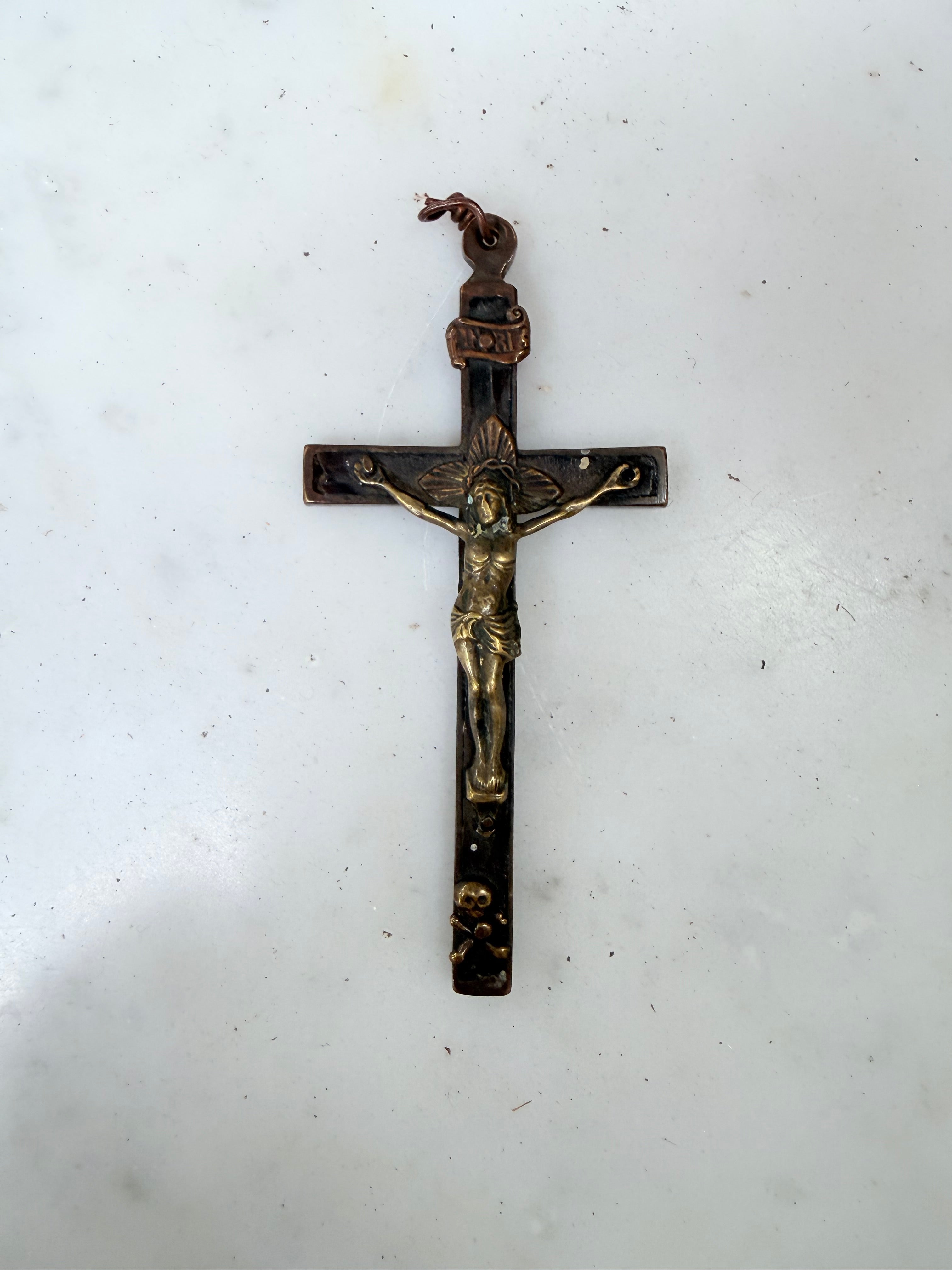 Antique Cast Brass Crucifix. | Antique & Vintage | Moonee Ponds Antiques | Australia Wide