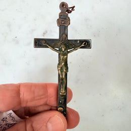 Antique Cast Brass Crucifix.