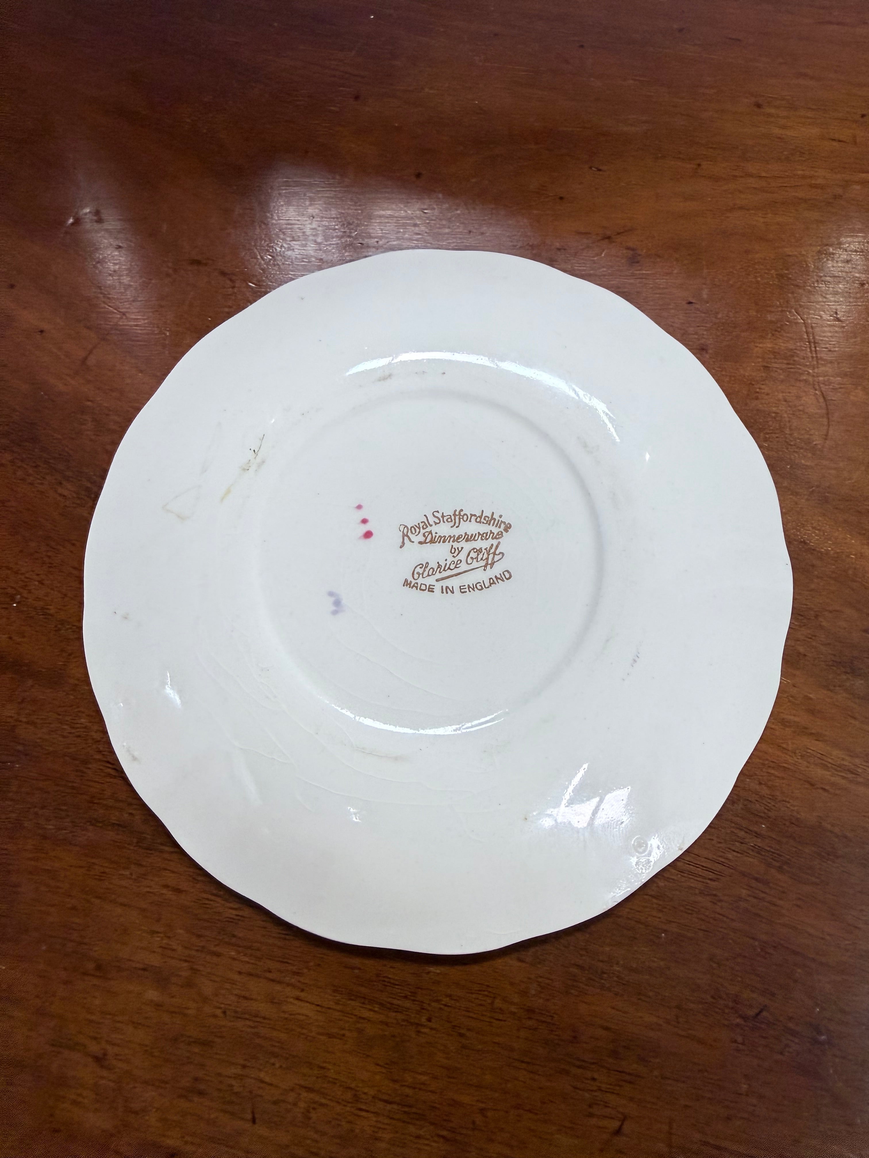 Vintage Clarice Cliff Small Plate Art Deco Lustre