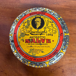 Vintage Rawleigh's Salve Tin & Contents