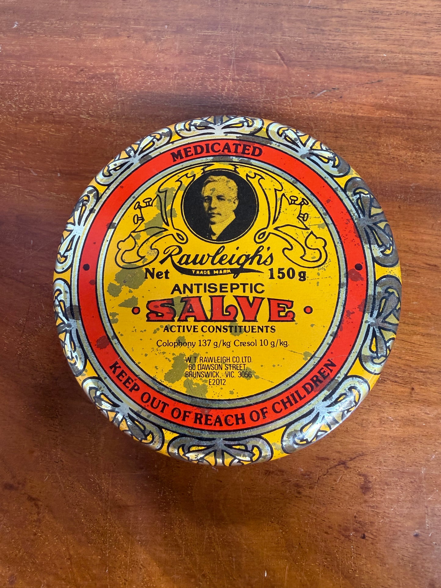 Vintage Rawleigh's Salve Tin & Contents