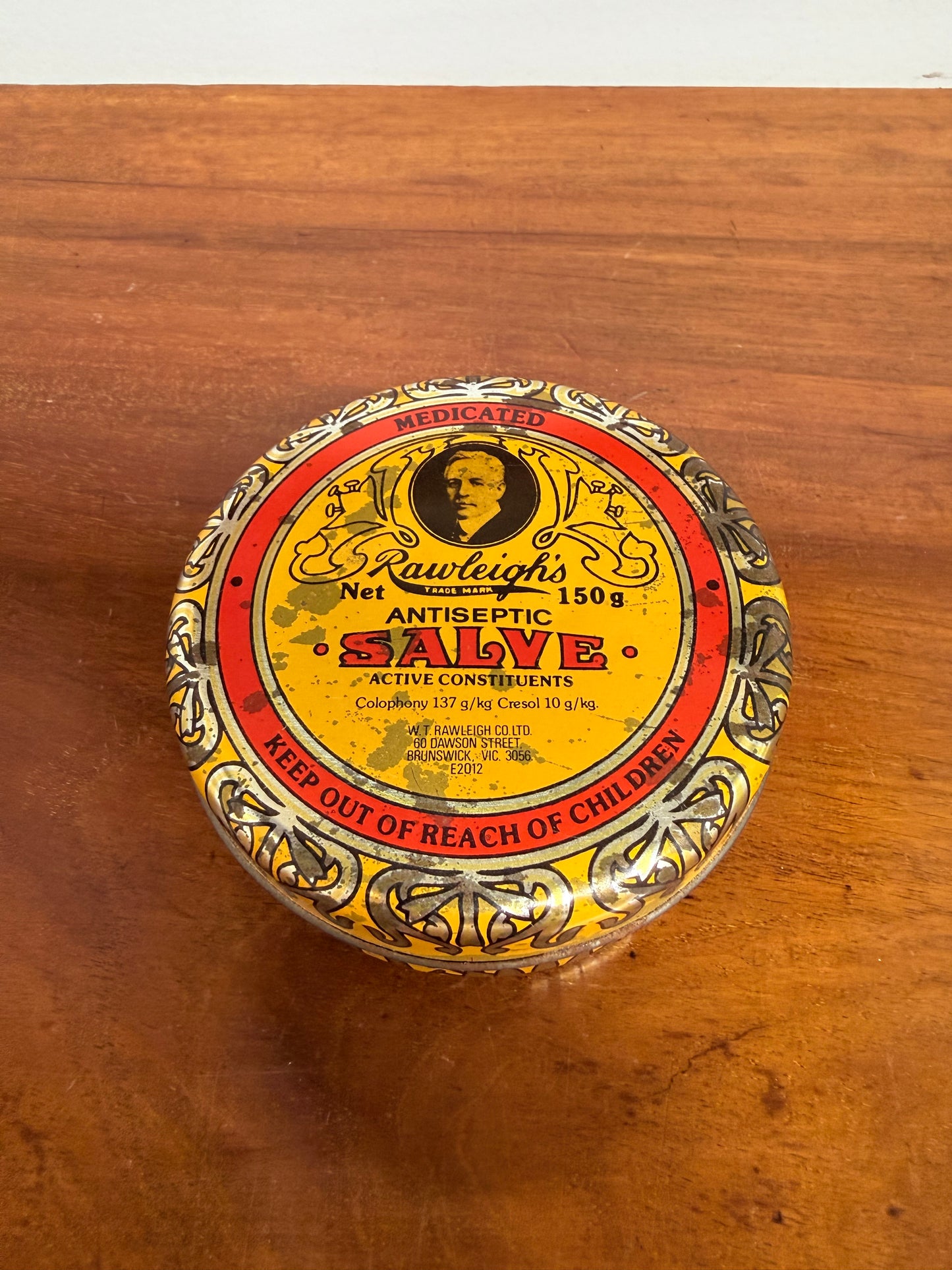 Vintage Rawleigh's Salve Tin & Contents