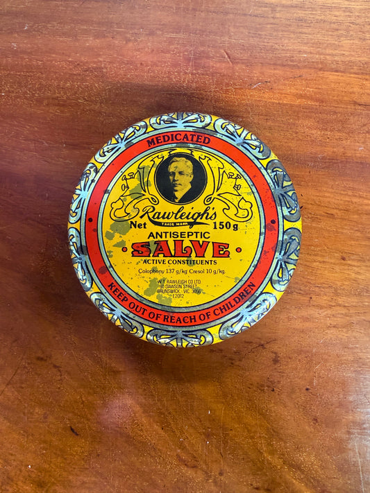 Vintage Rawleigh's Salve Tin & Contents