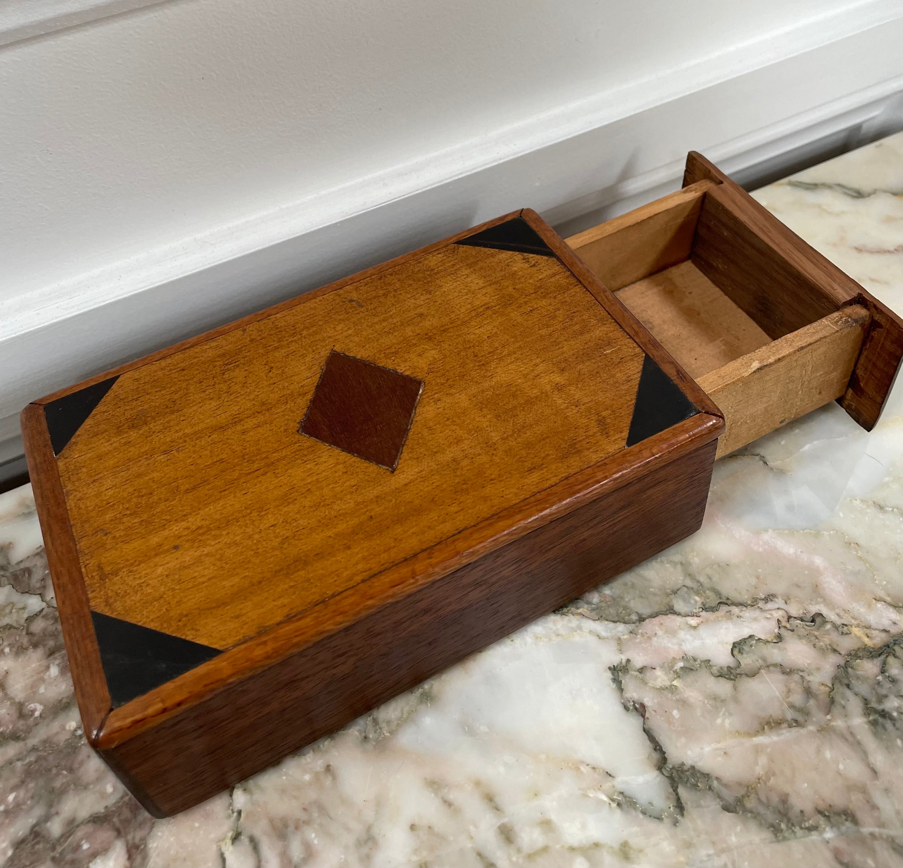 Vintage Mahogany, Walnut and Cedar Box | Antique & Vintage | Moonee Ponds Antiques | Australia Wide Delivery