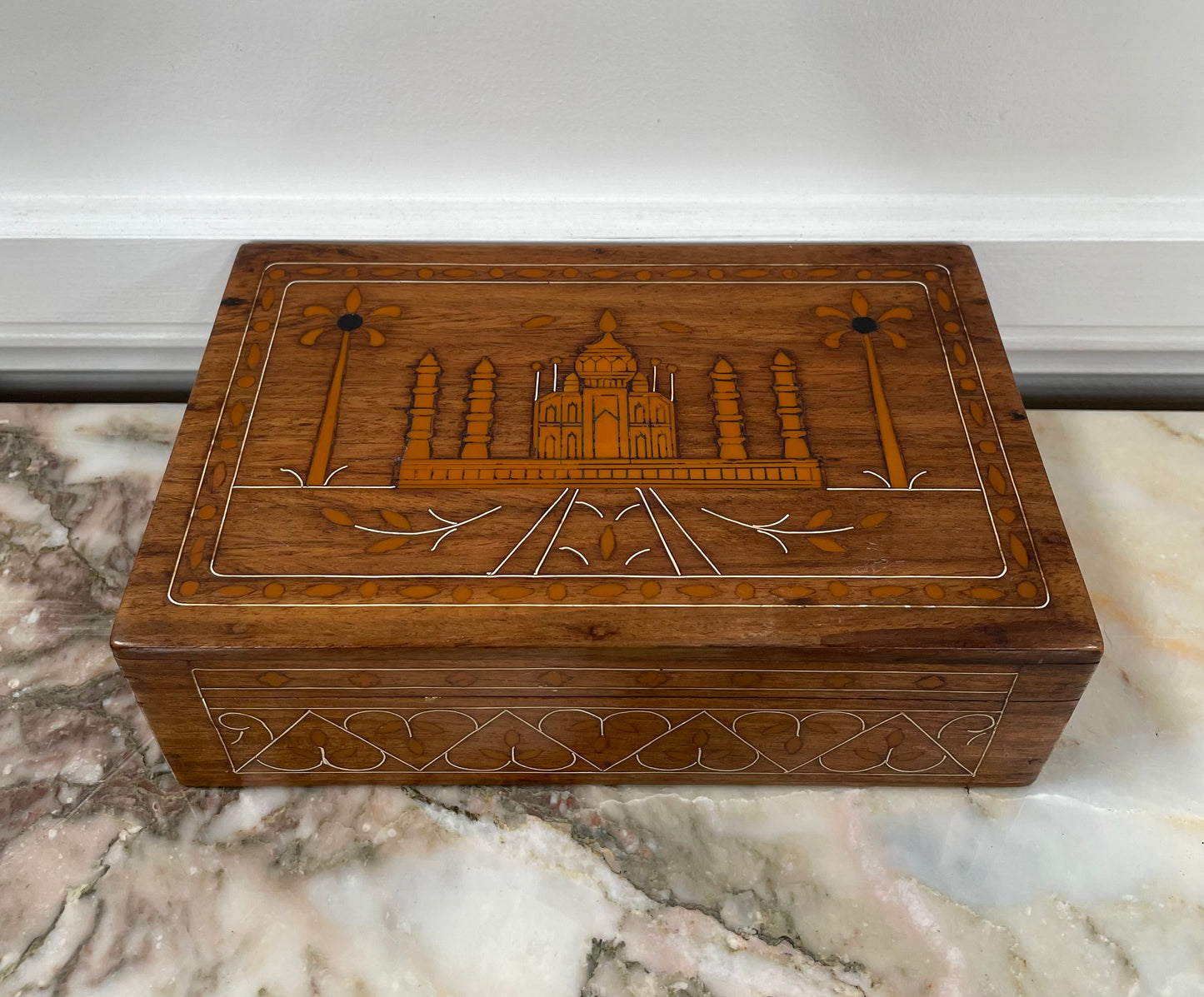 Inlaid Indian Camphor Wood Box