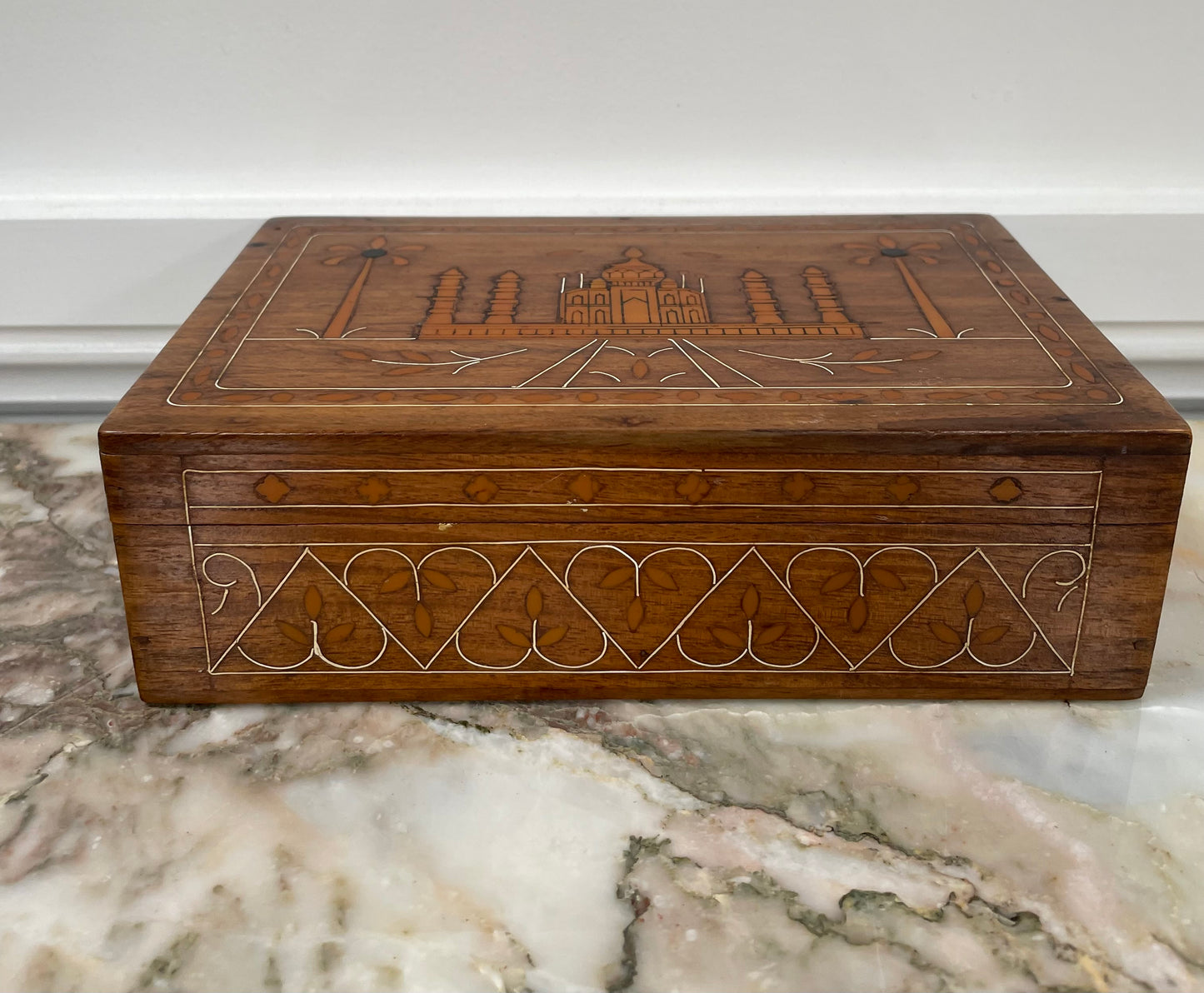 Inlaid Indian Camphor Wood Box