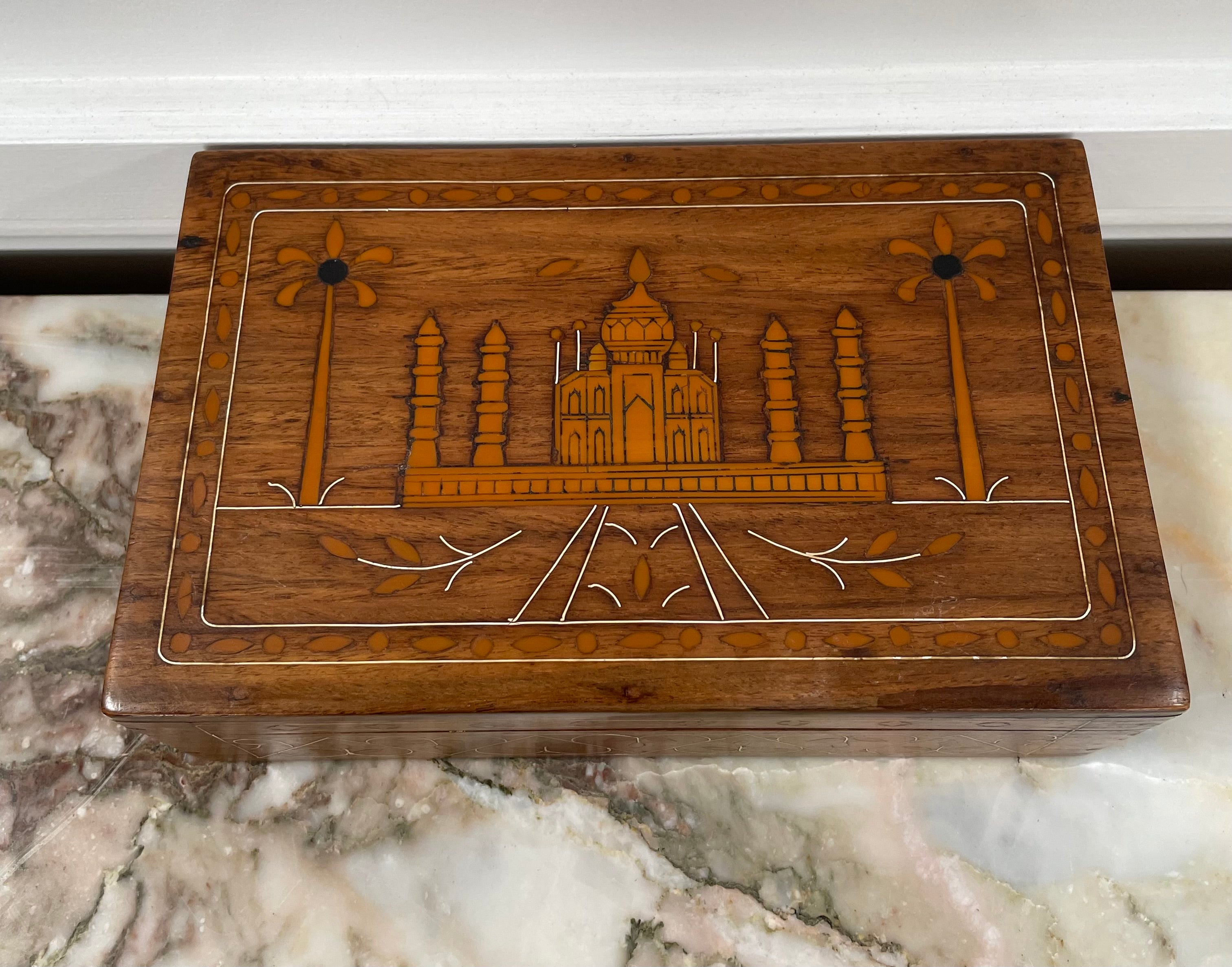 Inlaid Indian Camphor Wood Box | Antique & Vintage | Moonee Ponds Antiques | Australia Wide Delivery