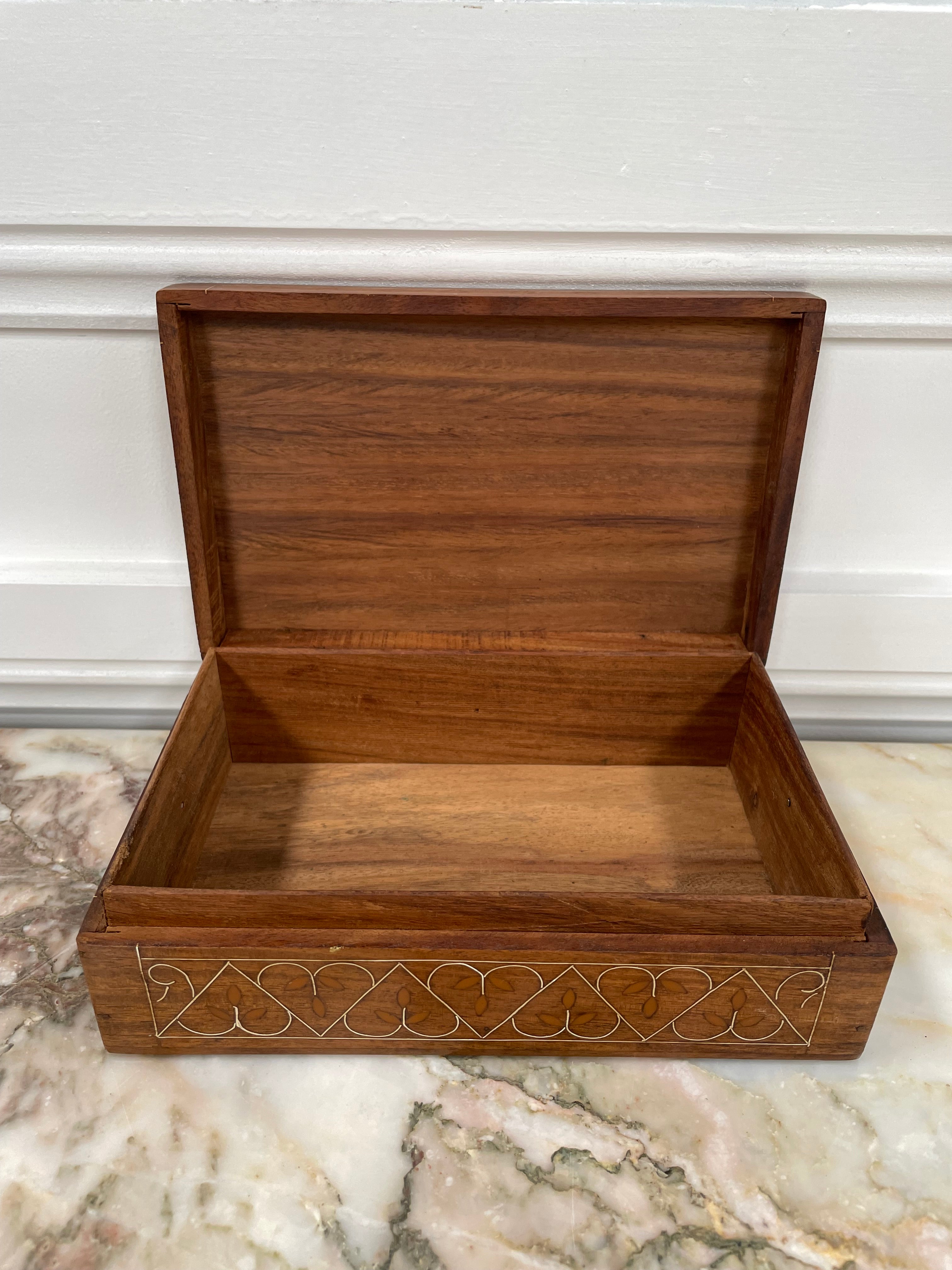Inlaid Indian Camphor Wood Box | Antique & Vintage | Moonee Ponds Antiques | Australia Wide Delivery