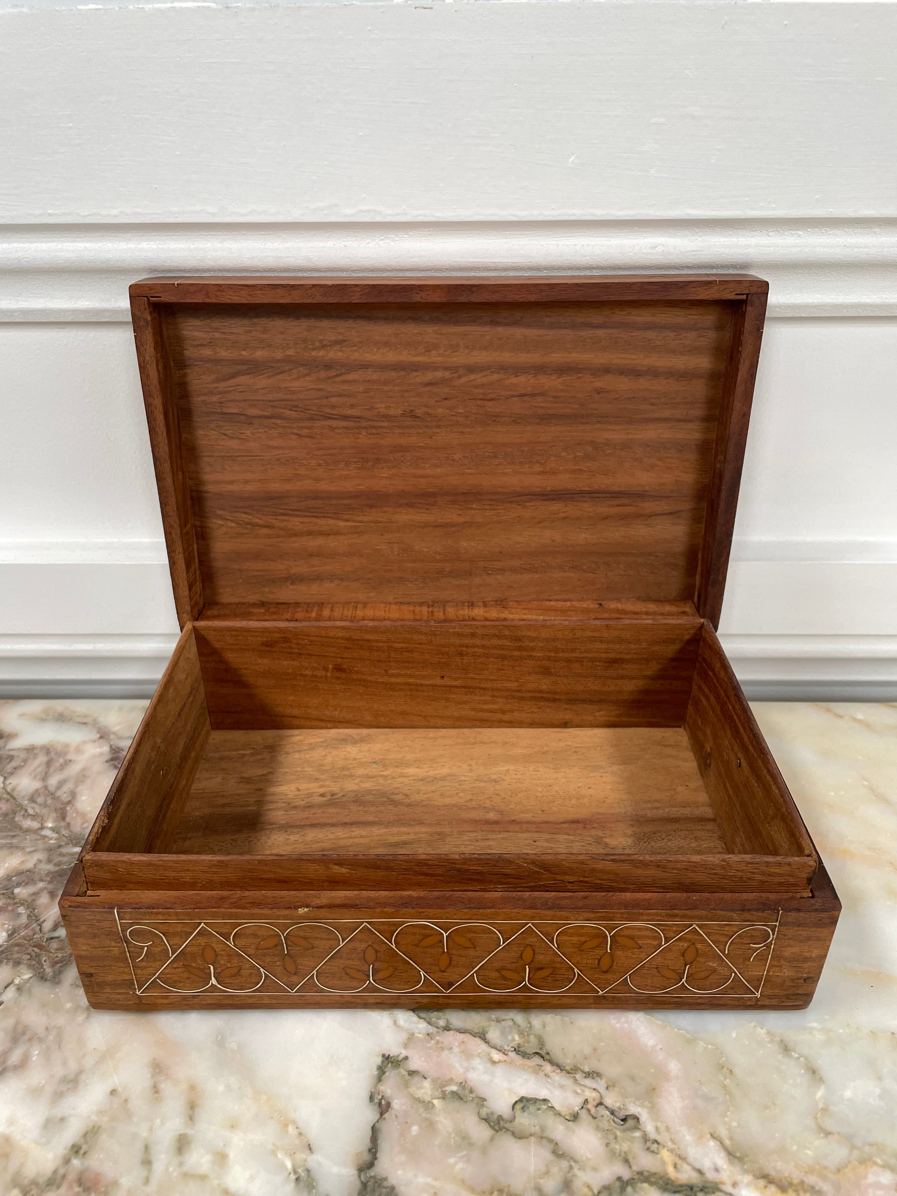 Inlaid Indian Camphor Wood Box | Antique & Vintage | Moonee Ponds Antiques | Australia Wide Delivery