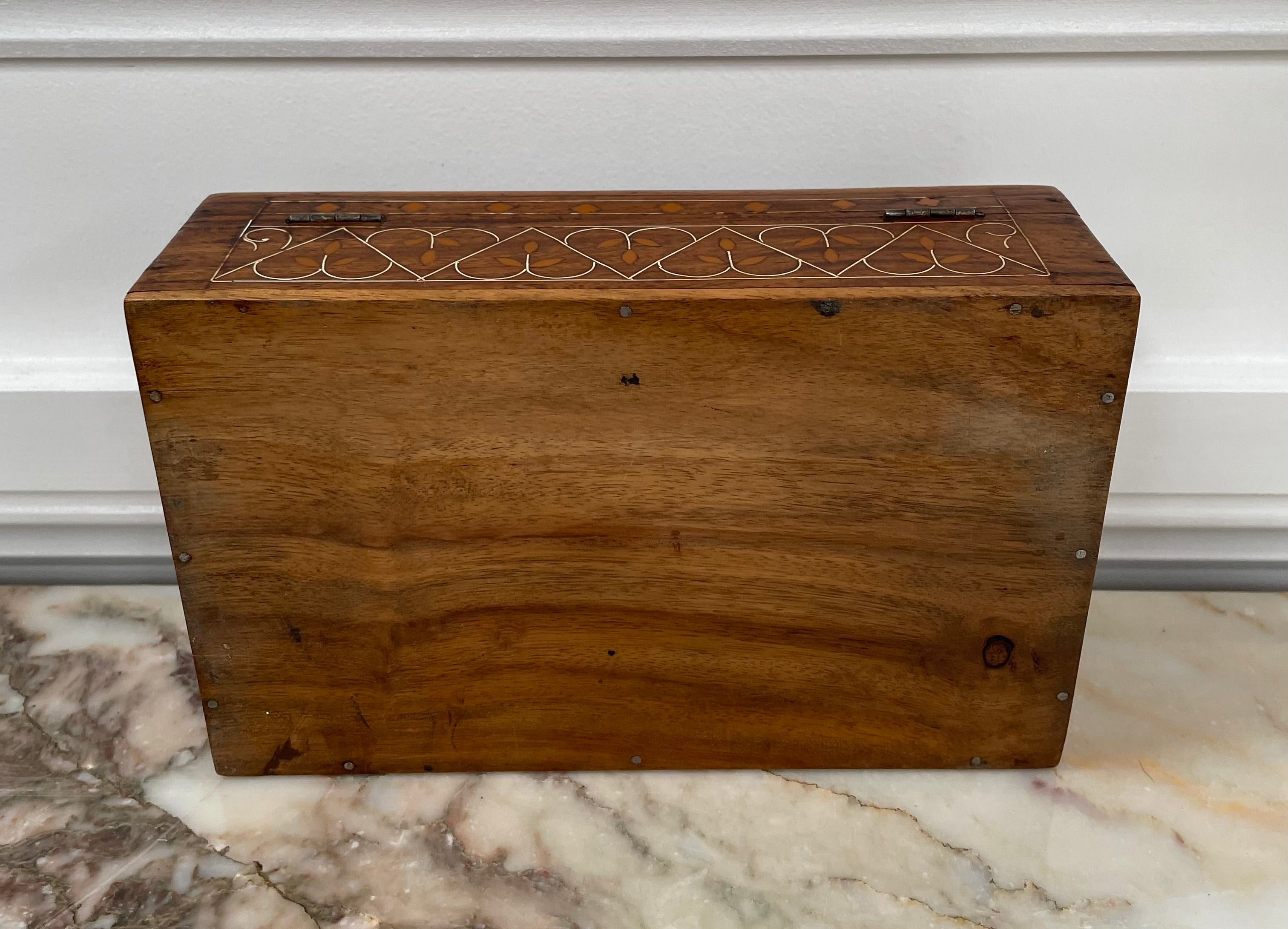 Inlaid Indian Camphor Wood Box | Antique & Vintage | Moonee Ponds Antiques | Australia Wide Delivery