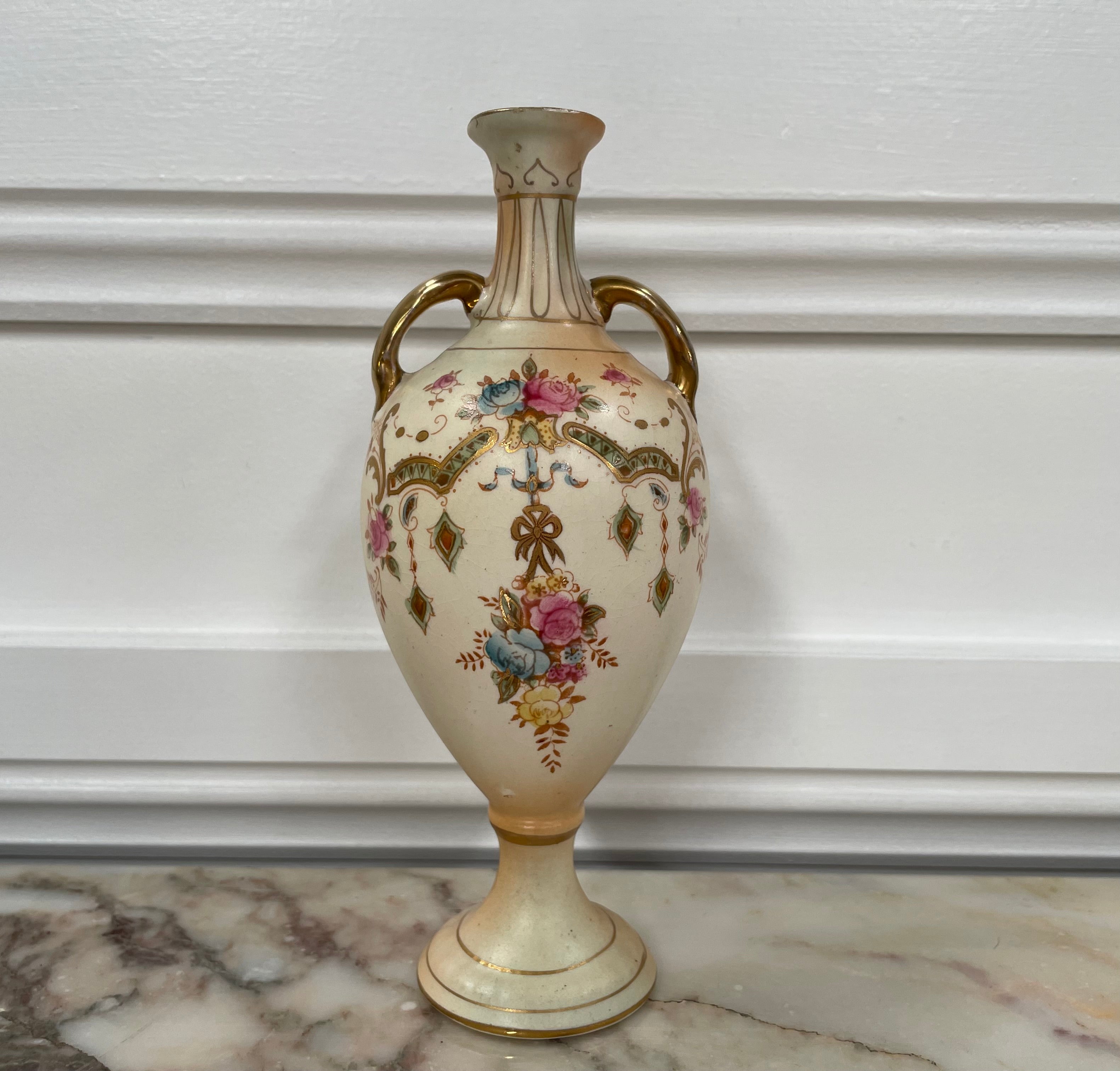 Crown Devon Double Handled Vase | Antique & Vintage | Moonee Ponds Antiques | Australia Wide Delivery