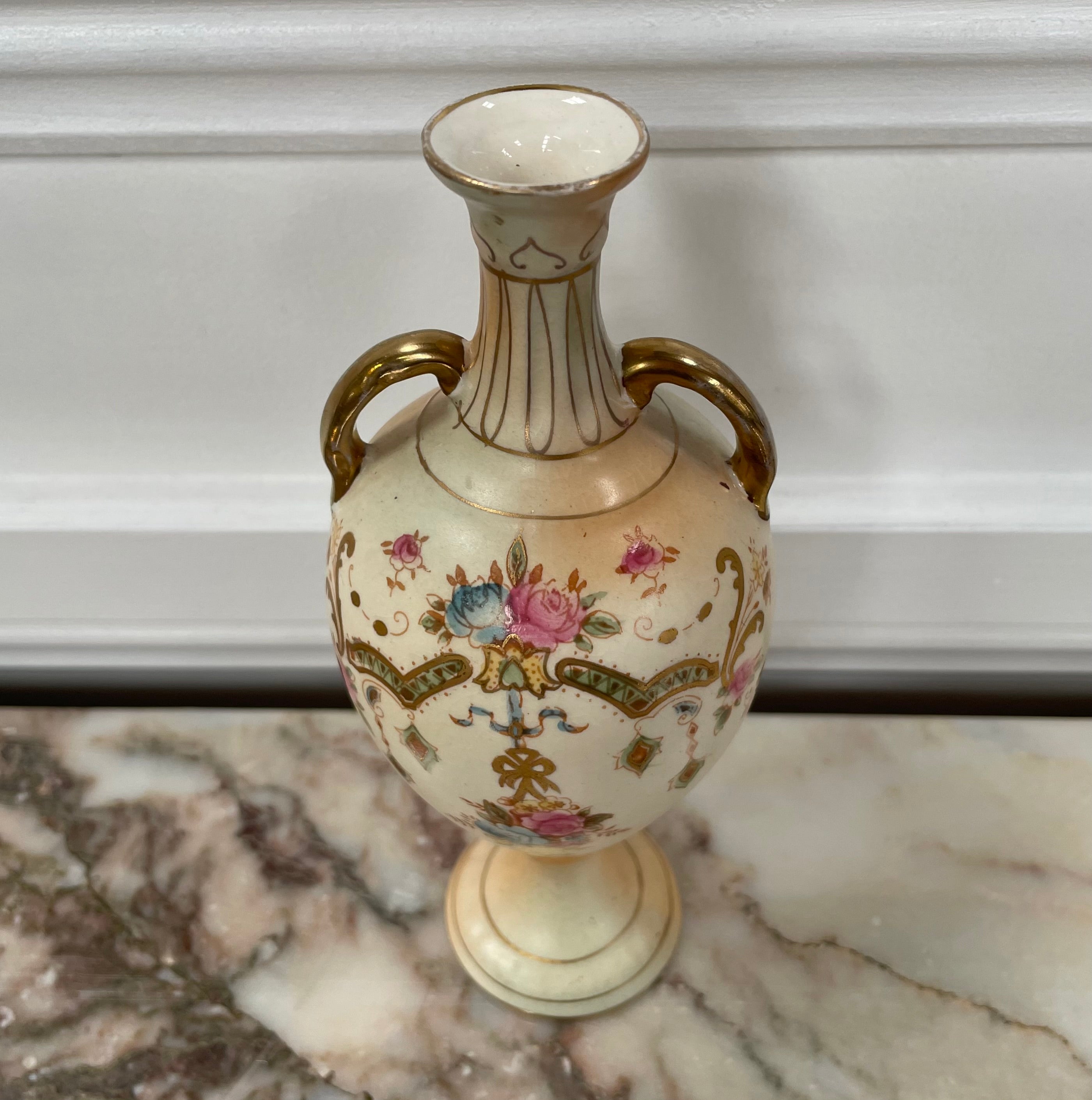 Crown Devon Double Handled Vase | Antique & Vintage | Moonee Ponds Antiques | Australia Wide Delivery