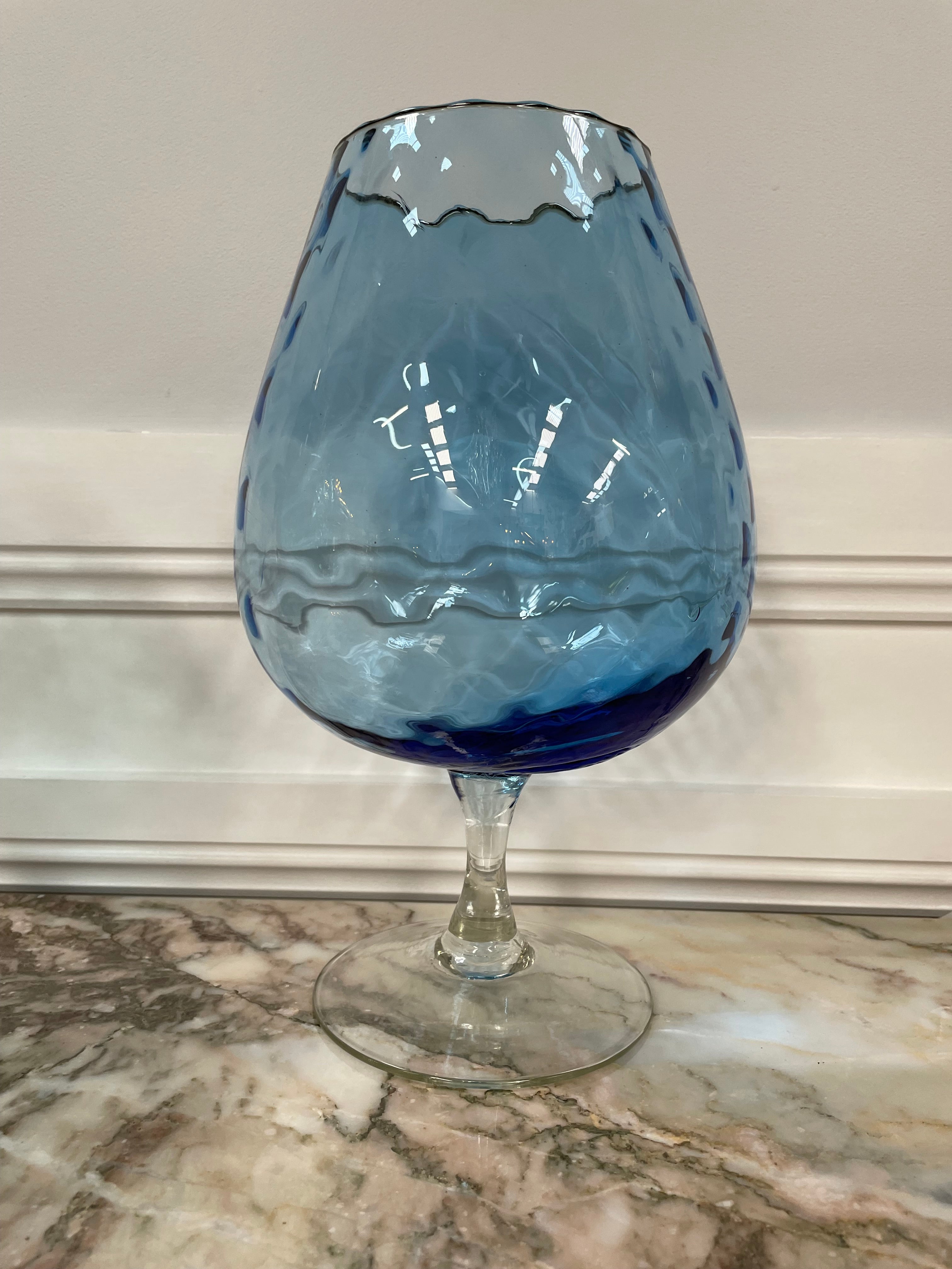Vintage Italian Empoli Glass Bowl