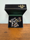 Unusual Sterling Silver & Amber Large Fish Pendant | Antique & Vintage | Moonee Ponds Antiques | Australia Wide Delivery