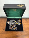 Unusual Sterling Silver & Amber Large Fish Pendant | Antique & Vintage | Moonee Ponds Antiques | Australia Wide Delivery