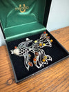 Unusual Sterling Silver & Amber Large Fish Pendant | Antique & Vintage | Moonee Ponds Antiques | Australia Wide Delivery