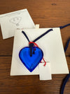 Stunning Cobalt Blue Baccarat Crystal Heart Pendant | Antique & Vintage | Moonee Ponds Antiques | Australia Wide Delivery