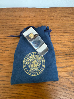 Versace Style Stainless Steel & 18k Money Clip | Antique & Vintage | Moonee Ponds Antiques | Australia Wide Delivery