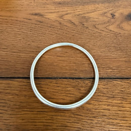 Vintage Heavy Plain Sterling Silver Bangle