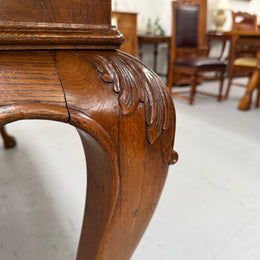 Beautiful French Parquetry Top Extension Table With Ball & Claw Feet