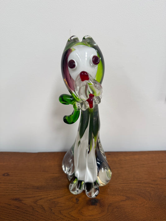 Vintage Murano Style Seguso Dog Figure