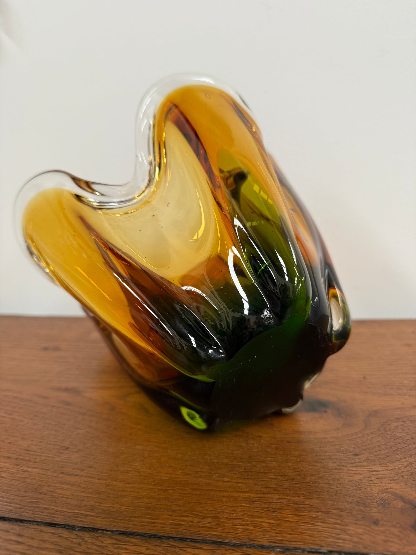 Tri-Colour Murano Finger Glass Vase