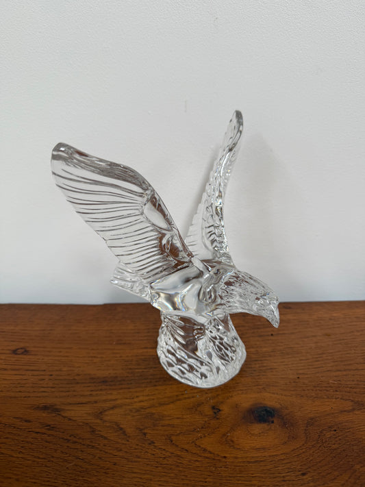 Waterford Crystal Flying Bald Eagle Sculpture Figurine