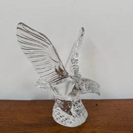 Waterford Crystal Flying Bald Eagle Sculpture Figurine