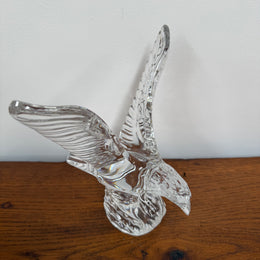 Waterford Crystal Flying Bald Eagle Sculpture Figurine