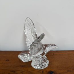 Waterford Crystal Flying Bald Eagle Sculpture Figurine