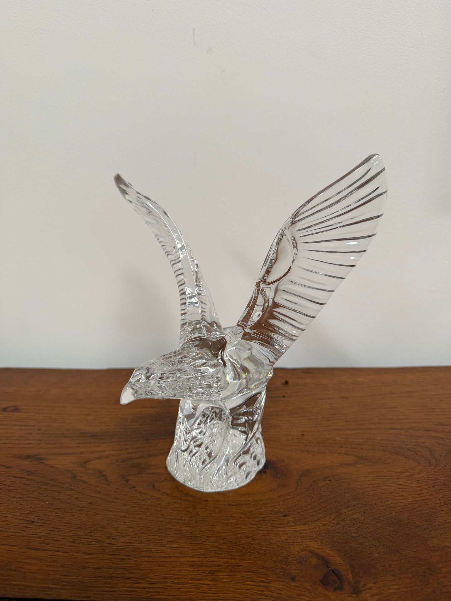 Waterford Crystal Flying Bald Eagle Sculpture Figurine