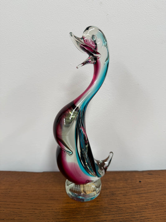 Vintage Murano Coloured Glass Duck