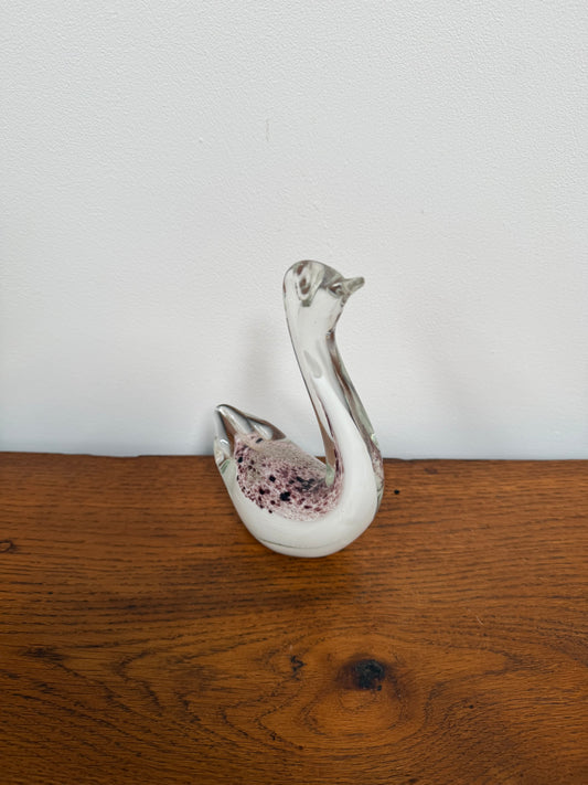 Vintage Murano Glass Swan Figure