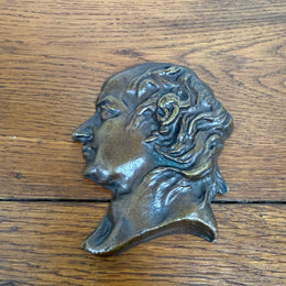 Bronze Wall Plaque French Poet Pierre Jean De Beranger