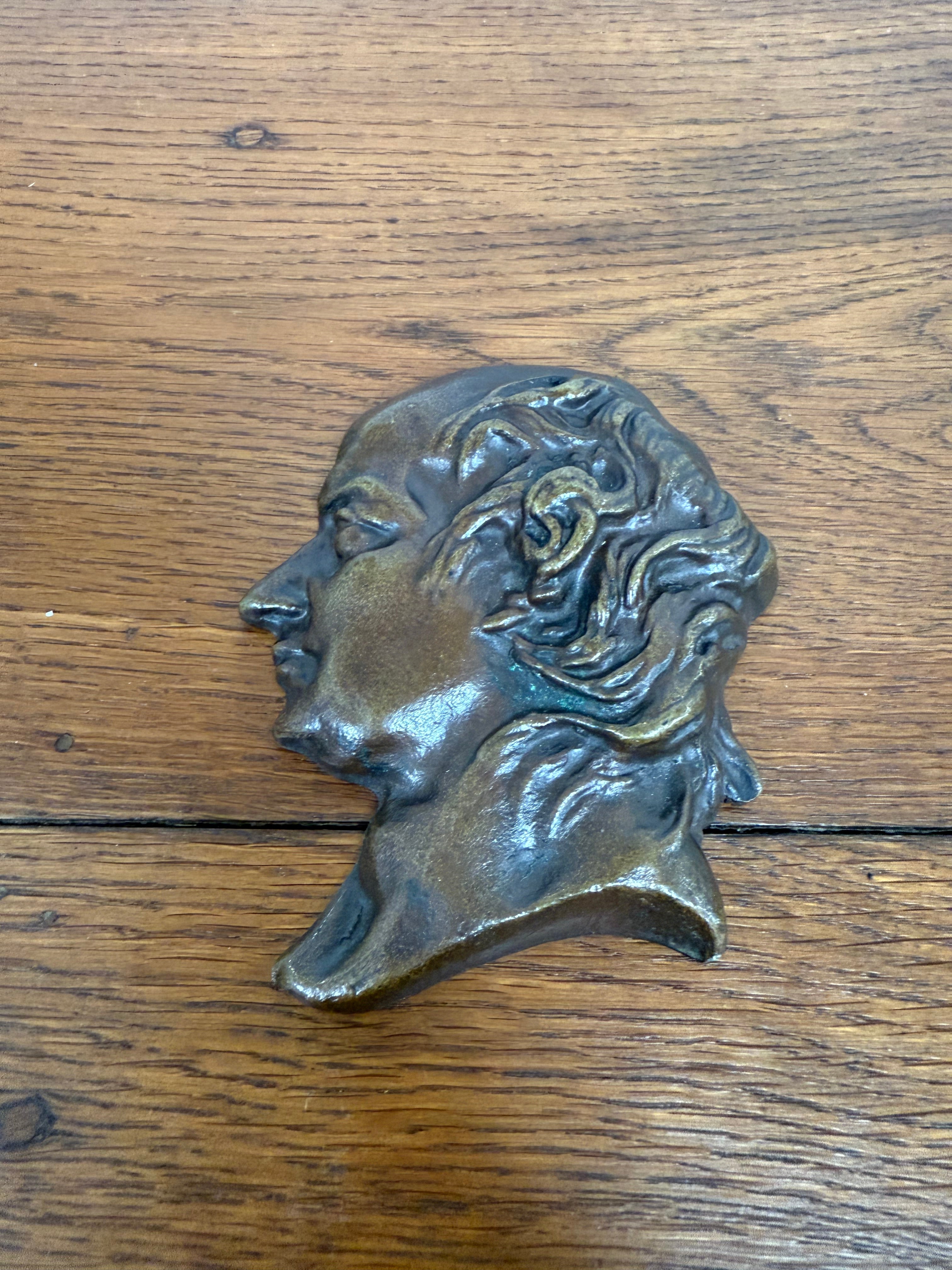 Bronze Wall Plaque French Poet Pierre Jean De Beranger