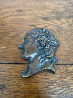 Bronze Wall Plaque French Poet Pierre Jean De Beranger | Antique & Vintage | Moonee Ponds Antiques | Australia Wide Delivery