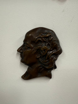 Bronze Wall Plaque French Poet Pierre Jean De Beranger | Antique & Vintage | Moonee Ponds Antiques | Australia Wide Delivery