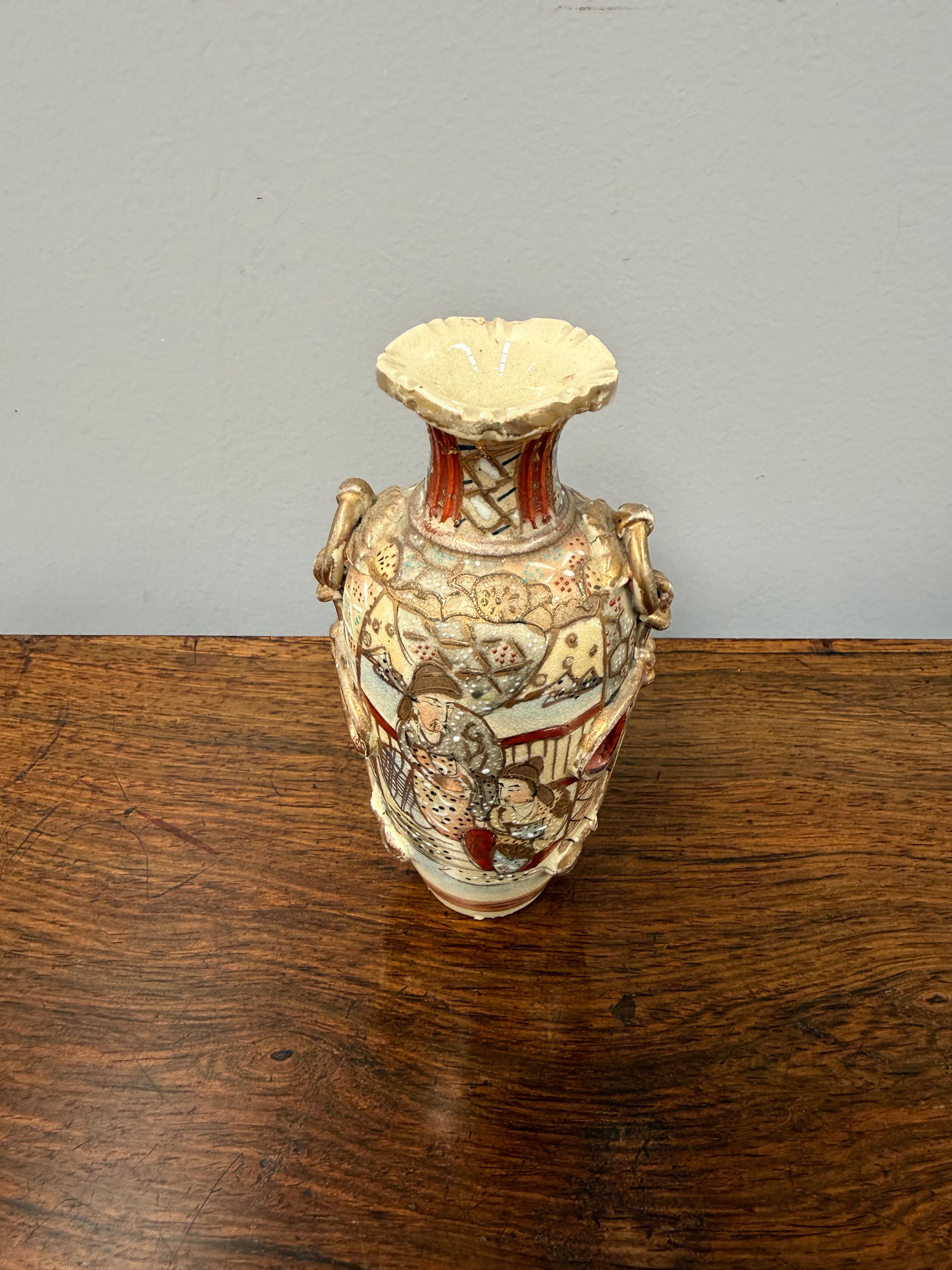 Antique Meiji Period Satsuma Vase