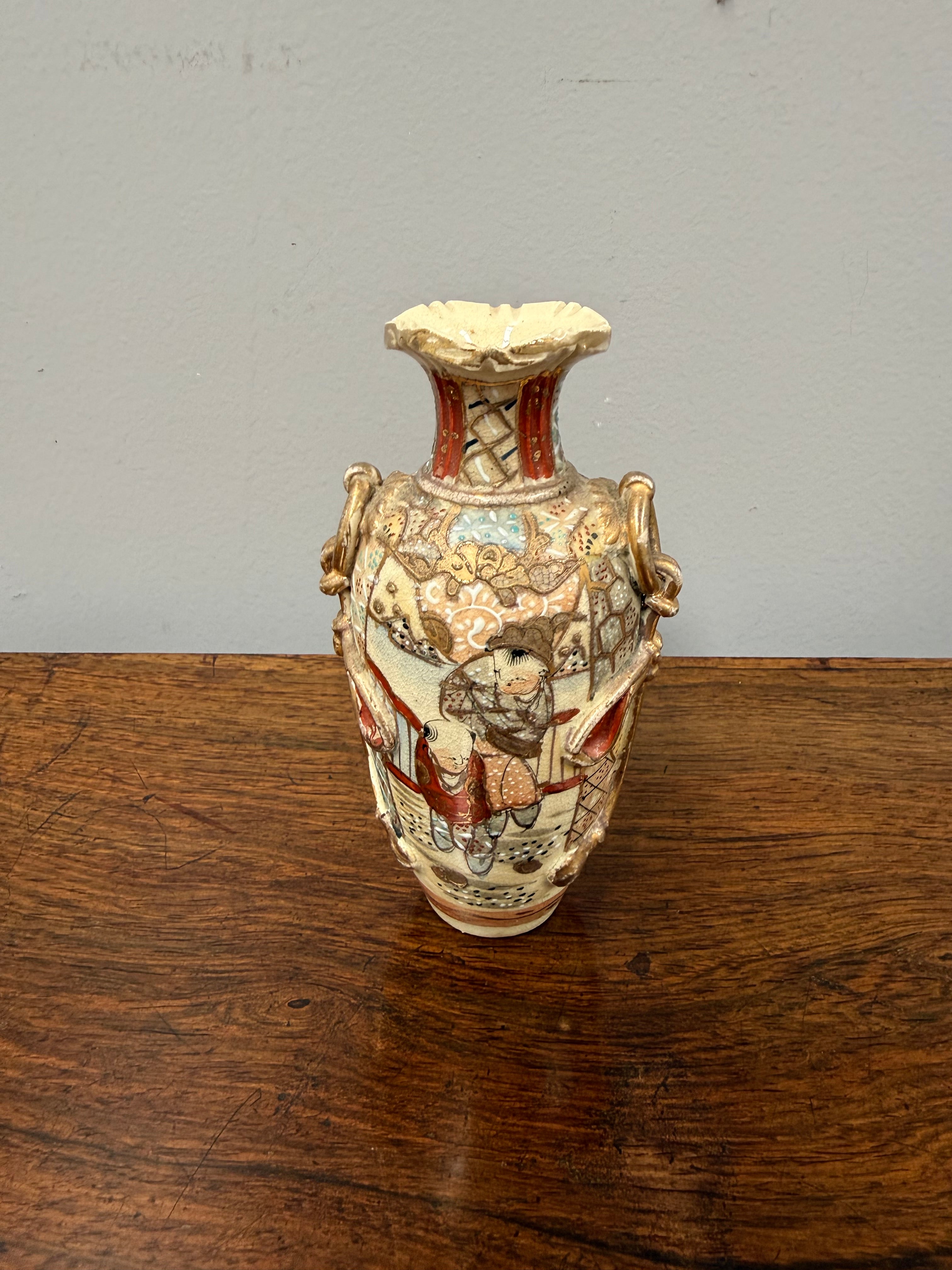 Antique Meiji Period Satsuma Vase