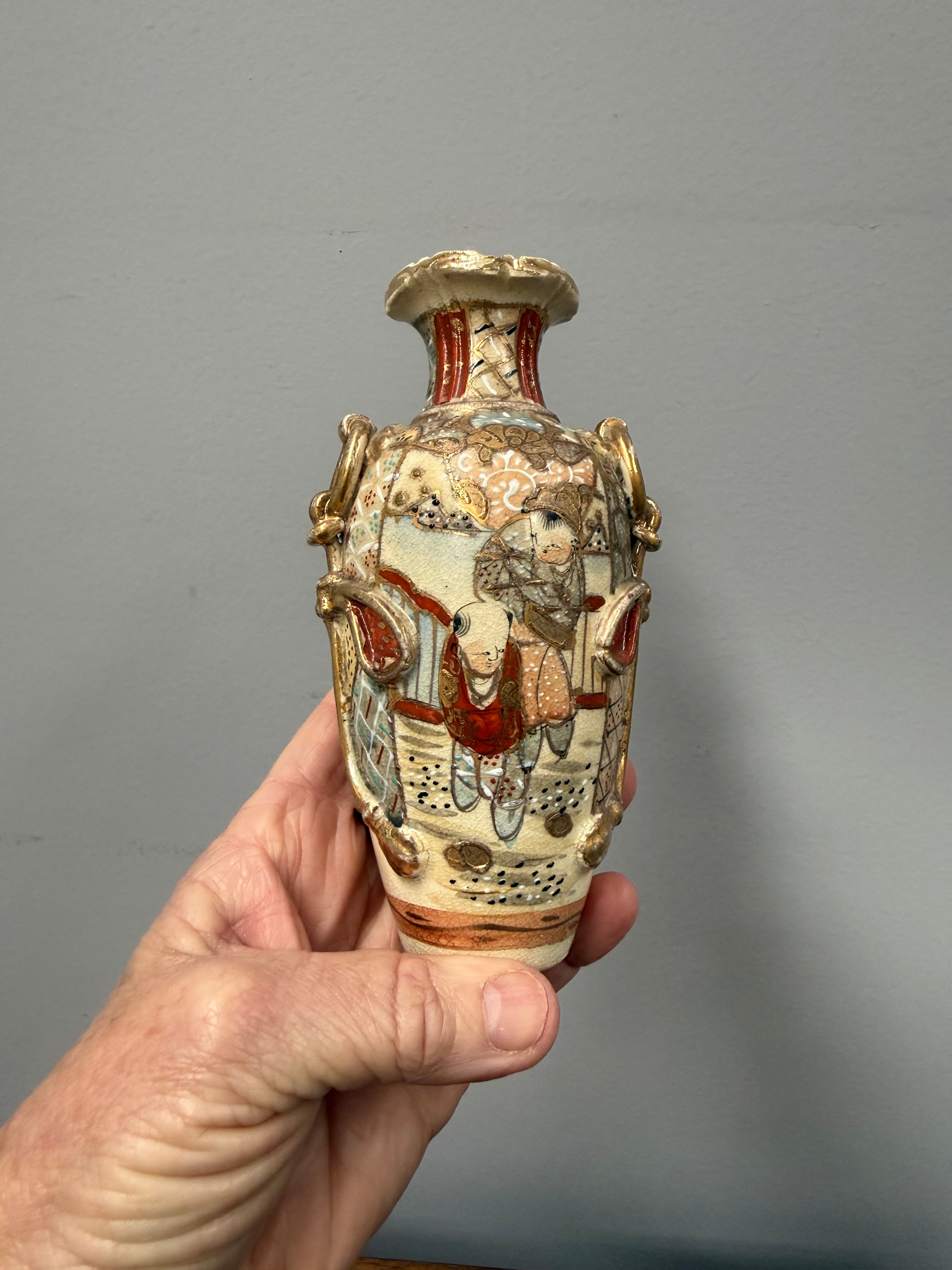 Antique Meiji Period Satsuma Vase