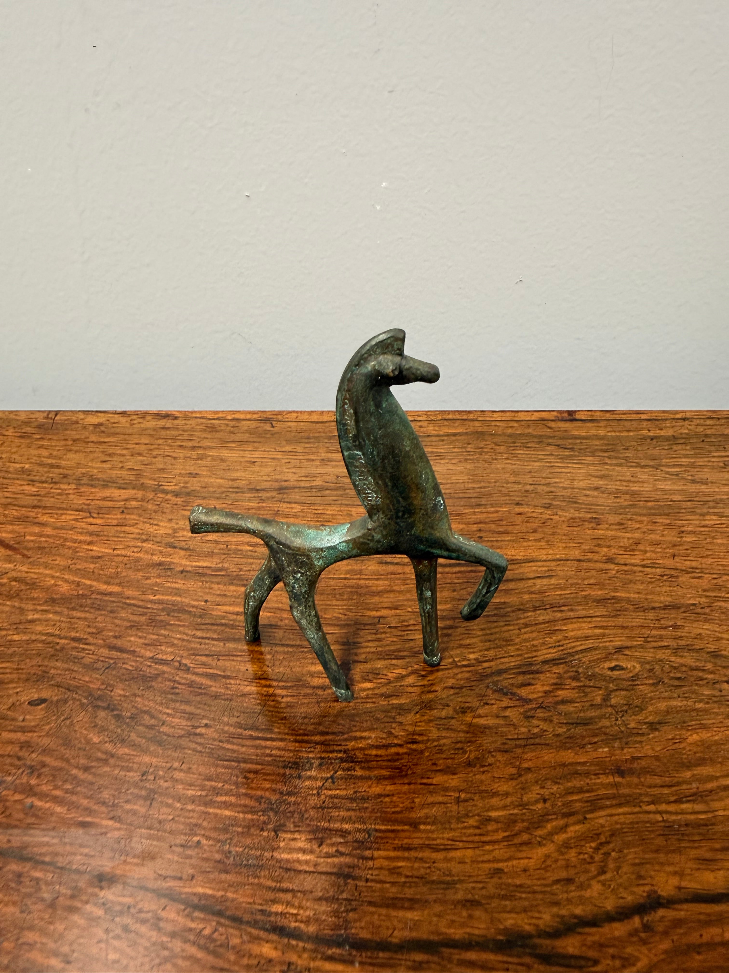 Vintage Greek Bronze Horse Figure