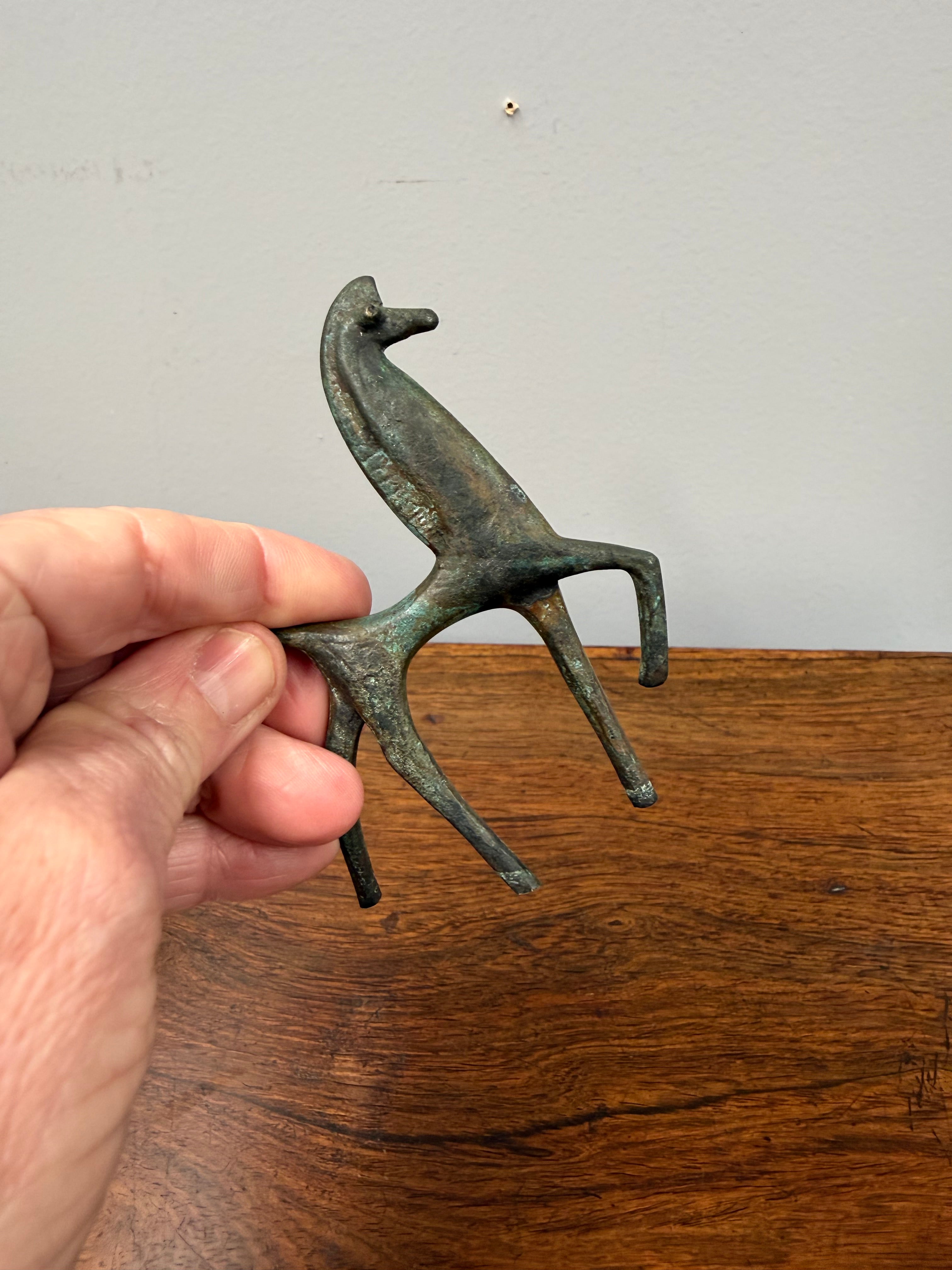 Vintage Greek Bronze Horse Figure