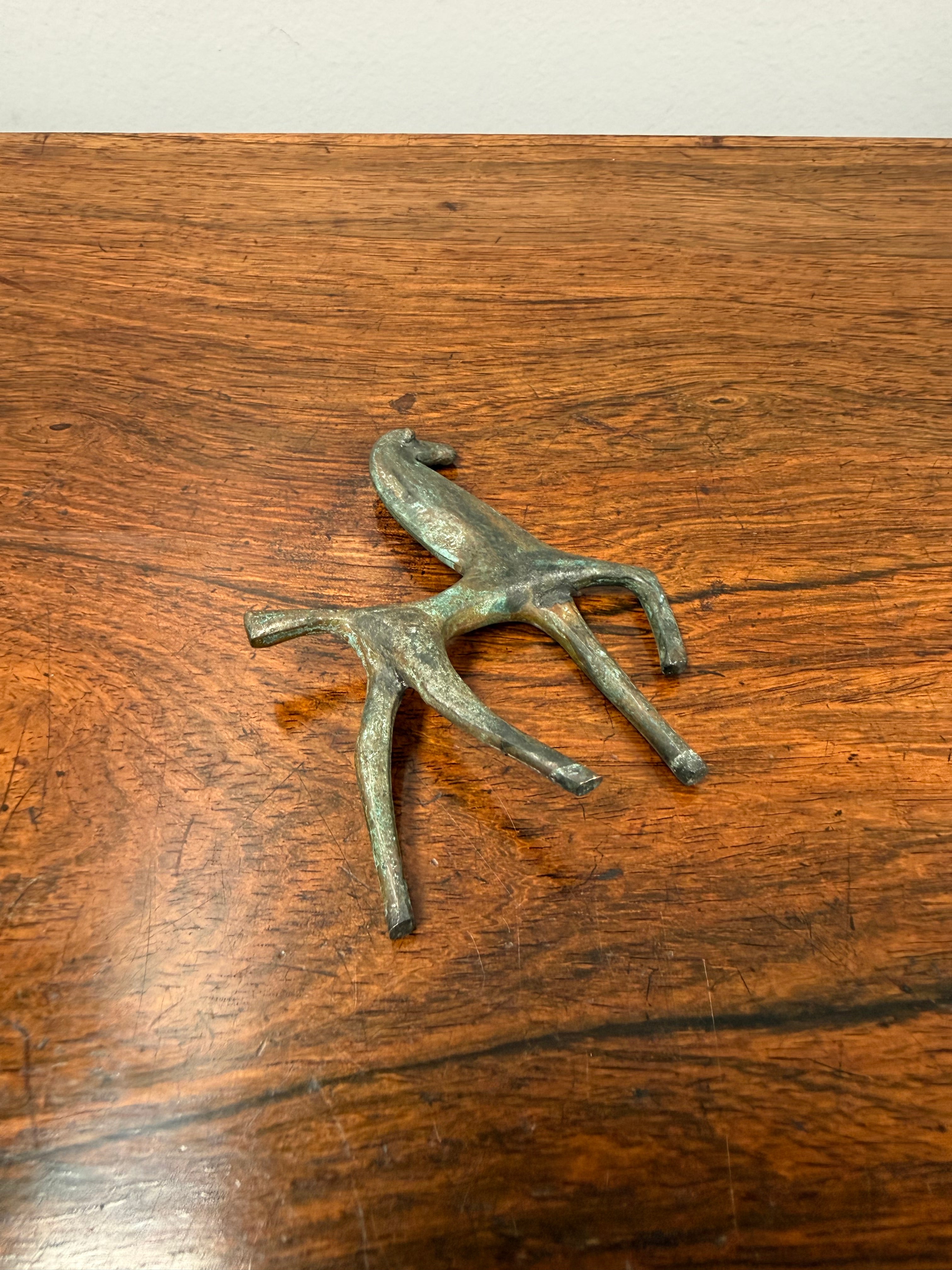 Vintage Greek Bronze Horse Figure