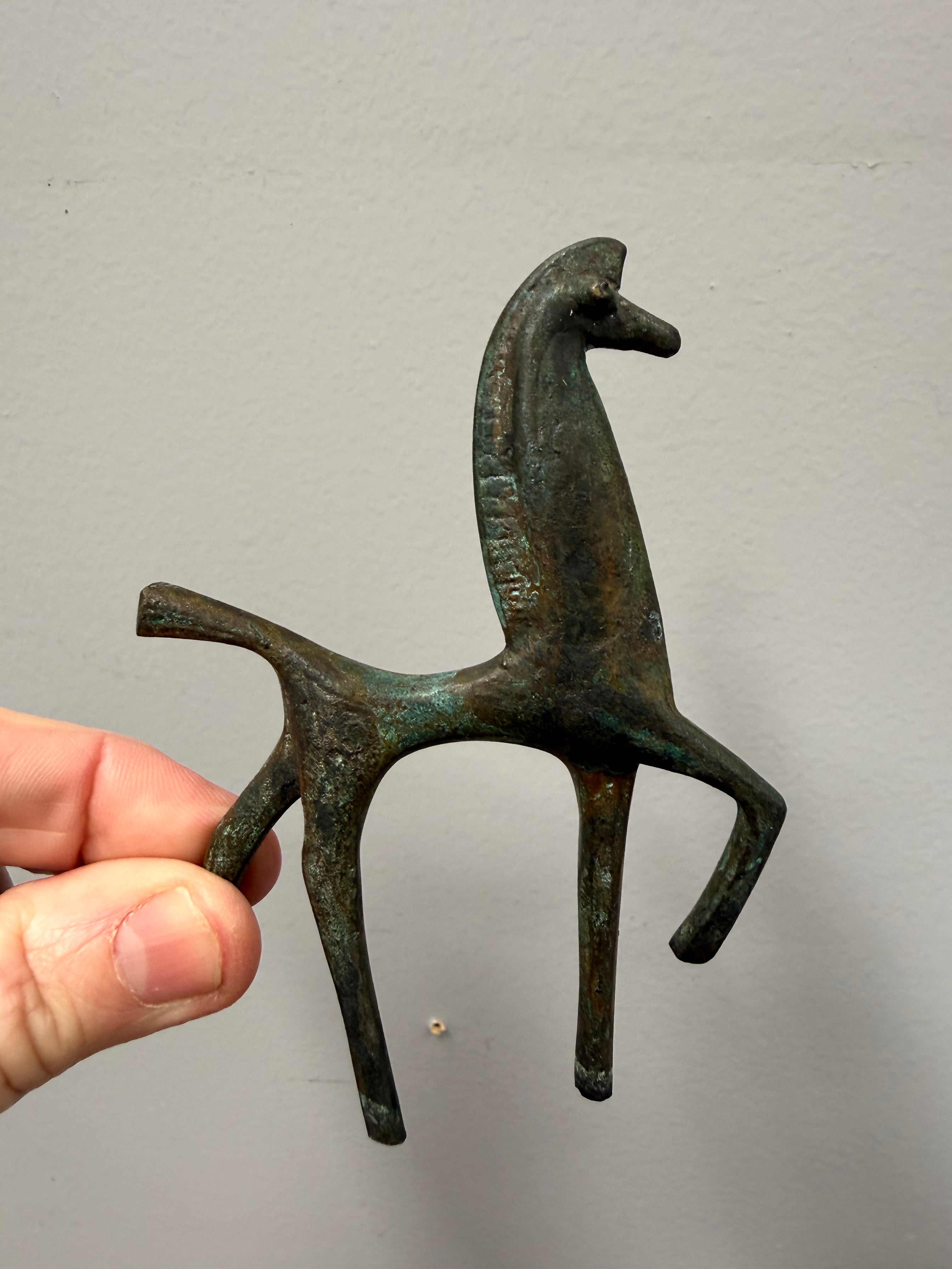 Vintage Greek Bronze Horse Figure